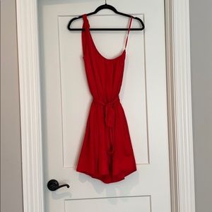Banana Republic one shoulder red dress (M) NEW!